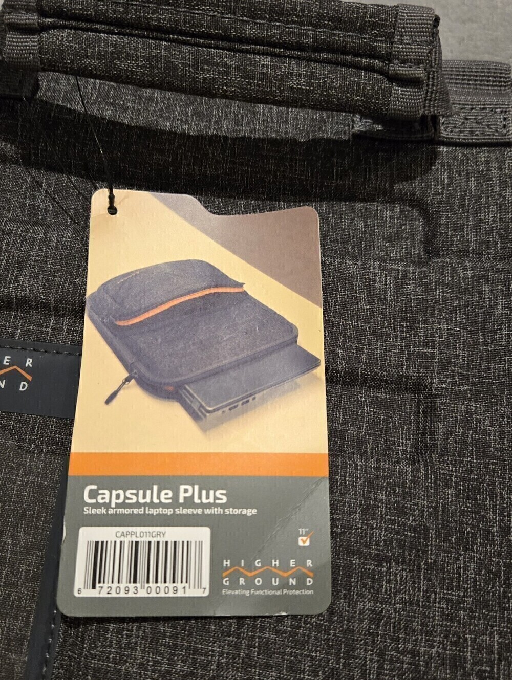 Higher Ground Capsule 11" Laptop-Tablet Case - Sleek Armoured Laptop Sleeve Gray - Picture 2 of 10